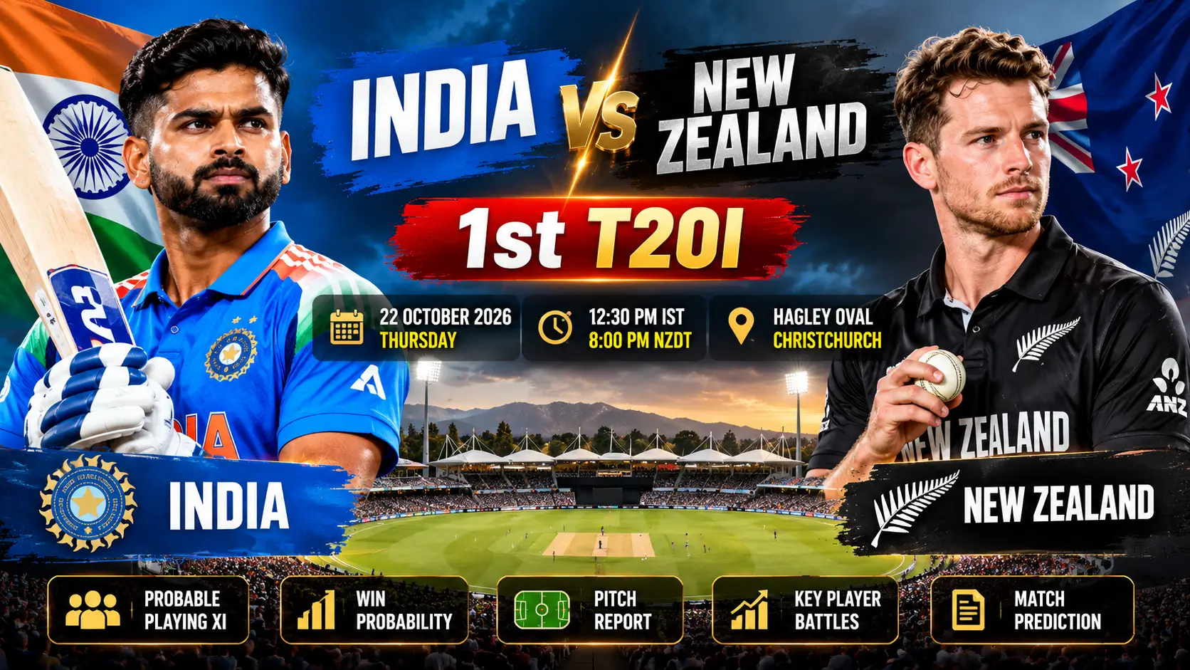 ind vs nz 1st t20 prediction